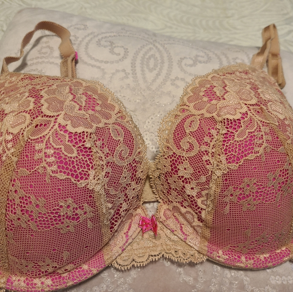 Victoria's Secret Angel's Push up 34D pink and nude lace